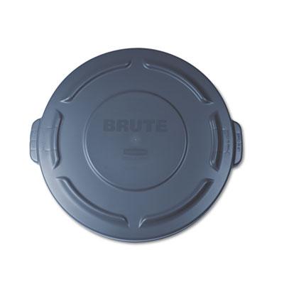 View larger image of BRUTE Self-Draining Flat Top Lids for 20 gal Round BRUTE Containers, 19.88" Diameter, Gray
