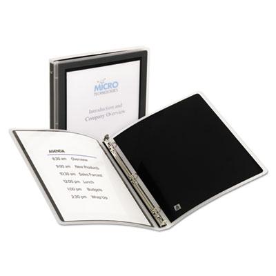 View larger image of Flexi-View Binder with Round Rings, 3 Rings, 0.5" Capacity, 11 x 8.5, Black