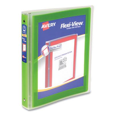 View larger image of Flexi-View Binder with Round Rings, 3 Rings, 1" Capacity, 11 x 8.5, Green