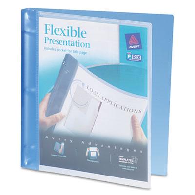 View larger image of Flexible View Binder with Round Rings, 3 Rings, 0.5" Capacity, 11 x 8.5, Blue