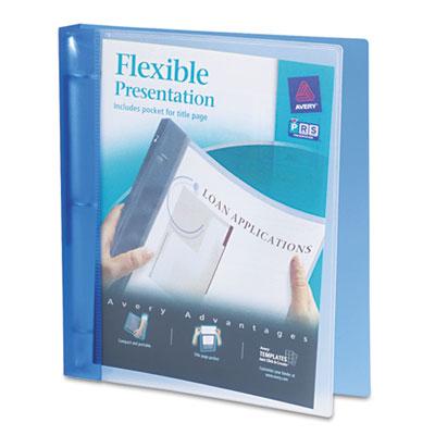 View larger image of Flexible View Binder with Round Rings, 3 Rings, 1" Capacity, 11 x 8.5, Blue