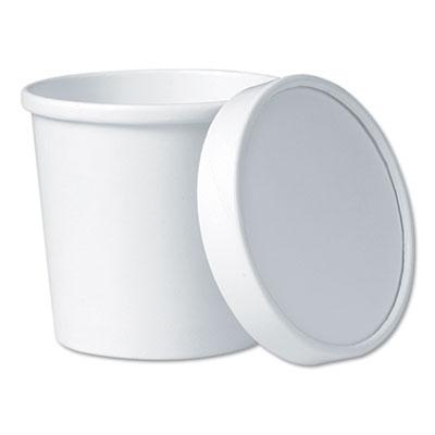 View larger image of Flexstyle Food Lid Container, 12.1 oz, 3.6" Diameter, White, Plastic, 250/Carton