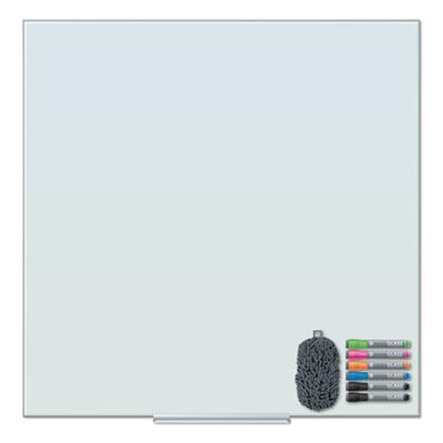 View larger image of Floating Glass Dry Erase Board, 35 x 35, White
