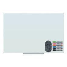 Floating Glass Dry Erase Board, 47 x 35, White