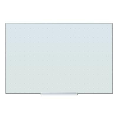 View larger image of Floating Glass Ghost Grid Dry Erase Board, 35 x 23, White