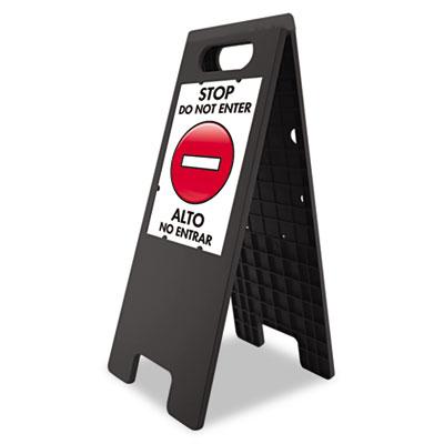 View larger image of Floor Tent Sign, Doublesided, Plastic, 10.5 x 25.5, Black