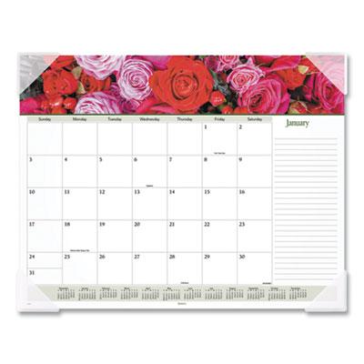 View larger image of Floral Panoramic Desk Pad, Floral Photography, 22 x 17, White/Multicolor Sheets, Clear Corners, 12-Month (Jan-Dec): 2023