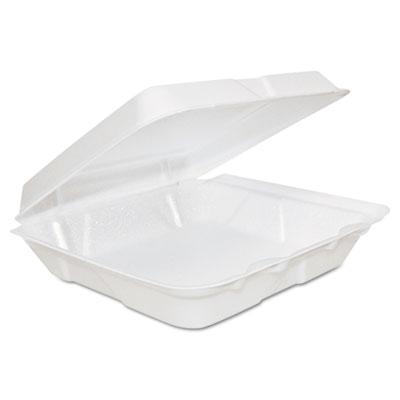 View larger image of Foam Hinged Lid Containers, 7.5 x 8 x 2.2, White, 200/Carton
