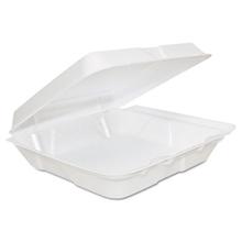 Foam Hinged Lid Containers, 8 x 8 x 2 1/4, White, 200/Carton
