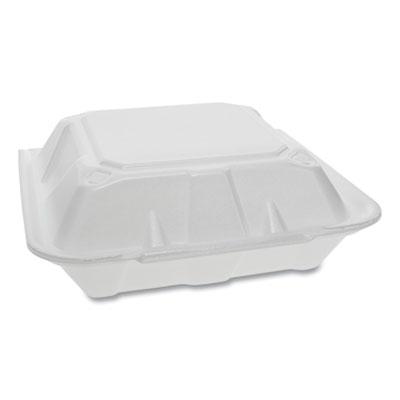 View larger image of Vented Foam Hinged Lid Container, Dual Tab Lock, 9.13 x 9 x 3.25, White, 150/Carton