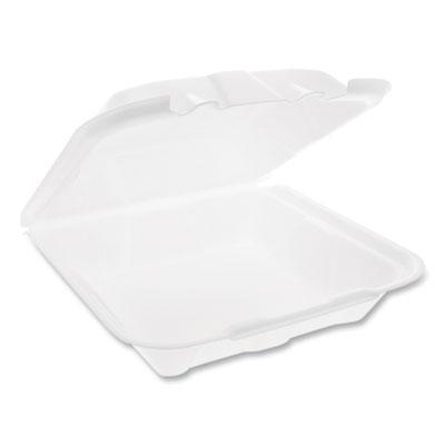 View larger image of Vented Foam Hinged Lid Container, Dual Tab Lock Economy, 9.13 x 9 x 3.25, White, 150/Carton