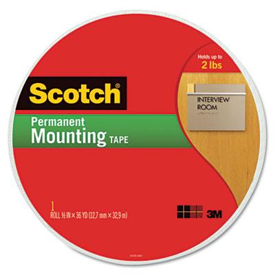 View larger image of Permanent High-Density Foam Mounting Tape, Holds Up To 2 Lbs, 0.75" X 38 Yds, White