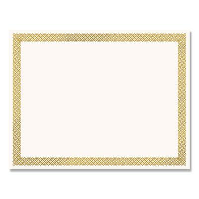 View larger image of Foil Border Certificates, 8.5 X 11, Ivory/gold With Braided Gold Border, 12/pack