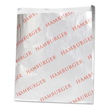 Foil Single-Serve Bags, 6" x 6.5", Silver, Hamburger Design, 1,000/Carton