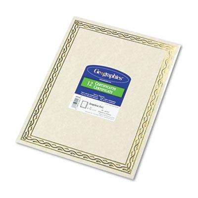 View larger image of Foil Stamped Award Certificates, 8.5 X 11, Gold Serpentine With White Border, 12/pack