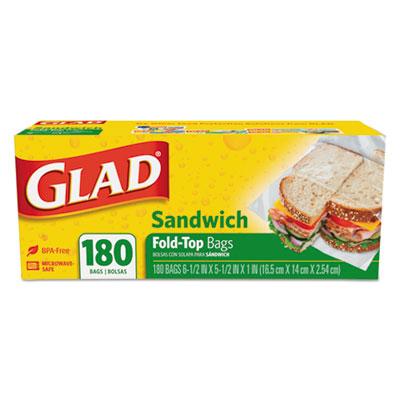 View larger image of Fold-Top Sandwich Bags, 6.5" x 5.5", Clear, 180/Box, 12 Boxes/Carton