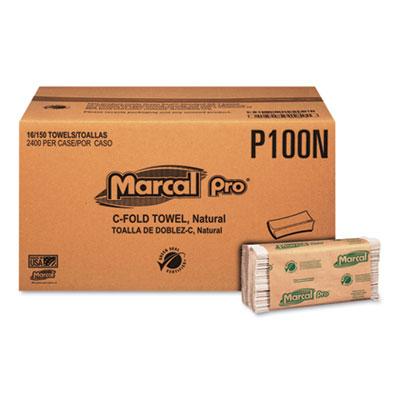 View larger image of Folded Paper Towels, 1-Ply, 12.88  x 10.13, Natural, 150/Pack, 16 Packs/Carton