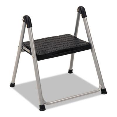 View larger image of Folding Step Stool, 1-Step, 200 lb Capacity, 9.9" Working Height, Platinum/Black