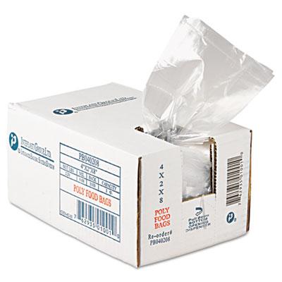 View larger image of Food Bags, 16 oz, 0.68 mil, 4" x 8", Clear, 1,000/Carton