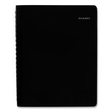 DayMinder Four-Person Group Daily Appointment Book, 11 x 8, Black Cover, 12-Month (Jan to Dec): 2024