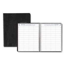 Four-Person Group Practice Daily Appointment Book, 11 x 8.5, Black Cover, 12-Month (Jan to Dec): 2023