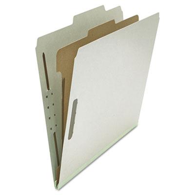 View larger image of Four-Section Pressboard Classification Folders, 2" Expansion, 1 Divider, 4 Fasteners, Letter Size, Gray Exterior, 10/Box