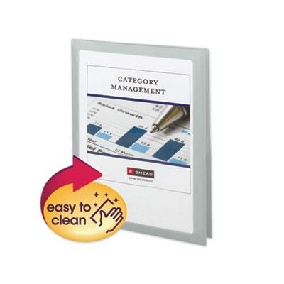 View larger image of Frame View Poly Two-Pocket Folder, 100-Sheet Capacity, 11 X 8.5, Clear/oyster, 5/pack