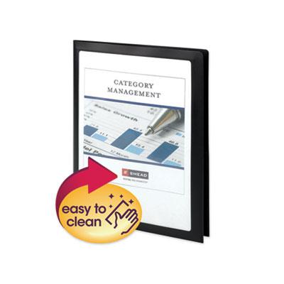View larger image of Frame View Poly Two-Pocket Folder, 100-Sheet Capacity, 11 X 8.5, Clear/black, 5/pack