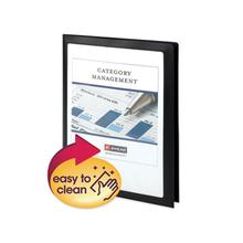 Frame View Poly Two-Pocket Folder, 100-Sheet Capacity, 11 X 8.5, Clear/black, 5/pack