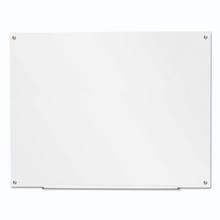 Frameless Glass Marker Board, 48 x 36, White Surface