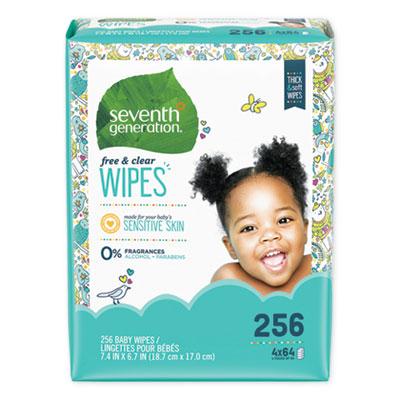 View larger image of Free & Clear Baby Wipes, Refill, Unscented, White, 256/Pack