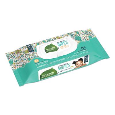 View larger image of Free & Clear Baby Wipes, Unscented, White, 64/Pack