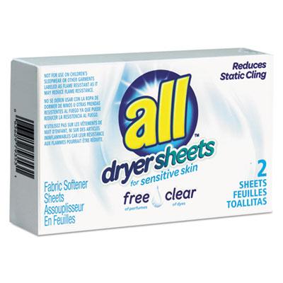 View larger image of Free Clear Vend Pack Dryer Sheets, Fragrance Free, 2 Sheets/Box, 100 Box/Carton