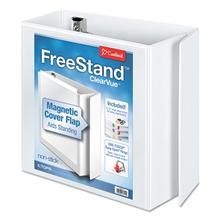 FreeStand Easy Open Locking Slant-D Ring Binder, 3 Rings, 5" Capacity, 11 x 8.5, White