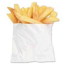 French Fry Bags, 4.5" x 3.5", White, 2,000/Carton