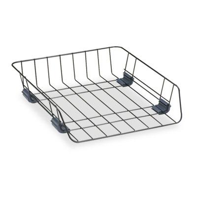 View larger image of Front-Load Wire Desk Tray, 1 Section, Letter Size Files, 10.88" x 12.63" x 2.63", Black