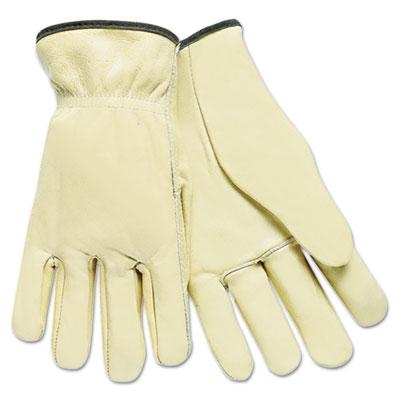 View larger image of Full Leather Cow Grain Driver Gloves, Tan, Large, 12 Pairs