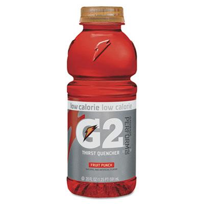 View larger image of G2 Perform 02 Low-Calorie Thirst Quencher, Fruit Punch, 20 oz Bottle, 24/Carton
