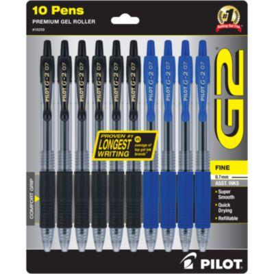 View larger image of G2 Premium Gel Pen, Retractable, Fine 0.7 mm, Assorted Ink/Barrel Colors, 10/Pack