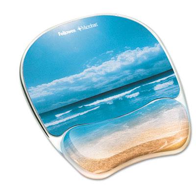 View larger image of Gel Mouse Pad w/Wrist Rest, Photo, 7 7/8 x 9 1/4, Sandy Beach