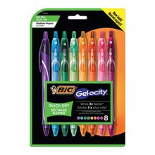 Gel-ocity Quick Dry Gel Pen, Retractable, Medium 0.7 mm, Randomly Assorted Ink and Barrel Colors, 8/Pack