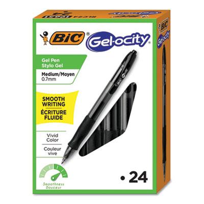 View larger image of Gel-ocity Gel Pen Value Pack, Retractable, Medium 0.7 mm, Black Ink, Clear/Black Barrel, 24/Pack