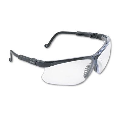 View larger image of Genesis Wraparound Safety Glasses, Black Plastic Frame, Clear Lens