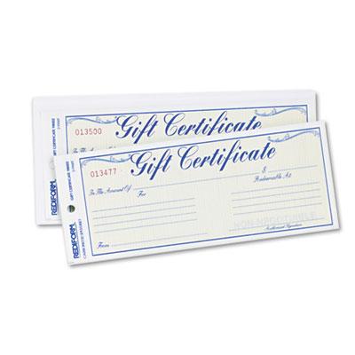 View larger image of Gift Certificates With Envelopes, 8.5 X 3.67, Blue/gold With Blue Border, 25/pack