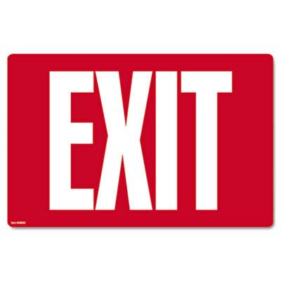 View larger image of Glow-in-the-Dark Safety Sign, Exit, 12 x 8, Red