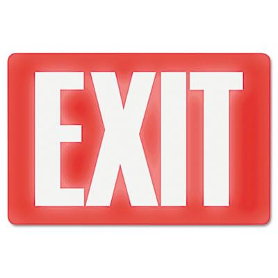 View larger image of Glow In The Dark Sign, 8 x 12, Red Glow, Exit