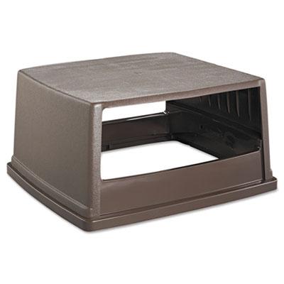 View larger image of Glutton Receptacle, Hooded Top without Door, Rectangular, 23w x 26.63d x 13h, Brown