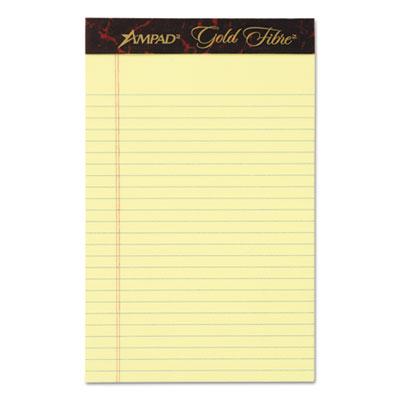 View larger image of Gold Fibre Quality Writing Pads, Medium/college Rule, 50 Canary-Yellow 5 X 8 Sheets, Dozen