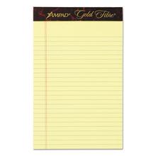 Gold Fibre Quality Writing Pads, Medium/college Rule, 50 Canary-Yellow 5 X 8 Sheets, Dozen