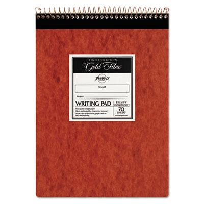 View larger image of Gold Fibre Retro Wirebound Writing Pads, Wide/Legal and Quadrille Rule, Red Cover, 70 White 8.5 x 11.75 Sheets